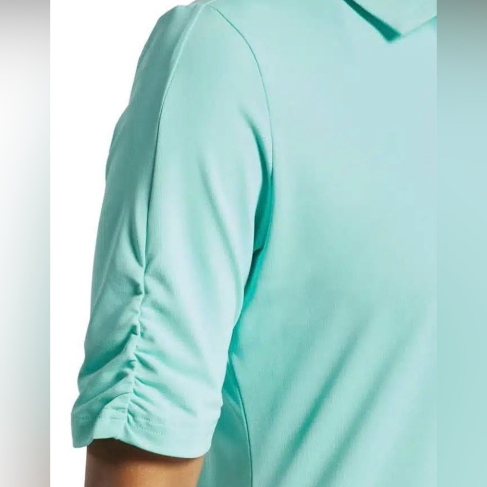 FootJoy Women’s Ruched Half Sleeve Golf Polo - Picture 3 of 6
